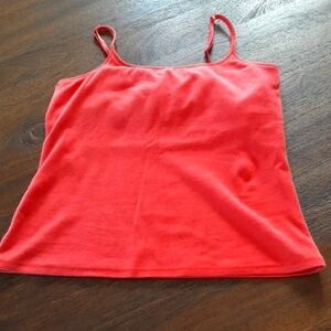 Express Coral Sleeveless Fitted Cami Tank
